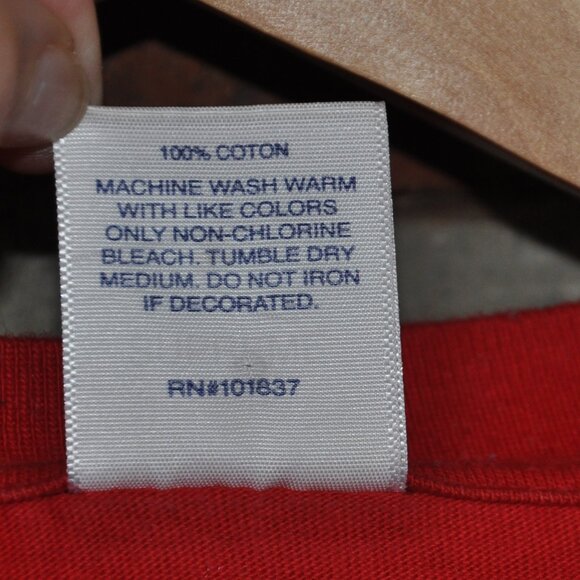 Supreme Long Sleeve T-shirt Red Blank Top M - Picture 4 of 4